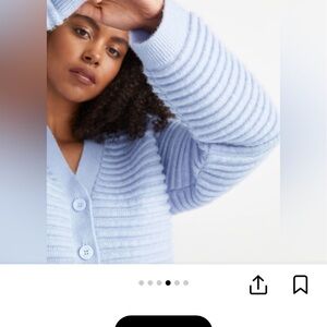 & other stories alpaca/wool light blue cardigan